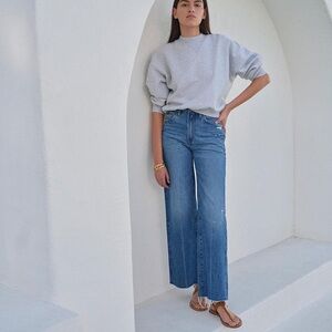 Frame Denim Light Gray Crewneck Sweatshirt